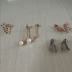 Source Unknown Gold and Silver Earring Collection